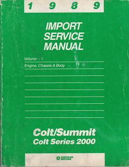 Eagle Summit Repair Service Manual 2004