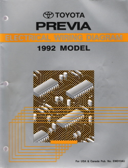 1992 Toyota Previa Factory Electrical Wiring Diagram