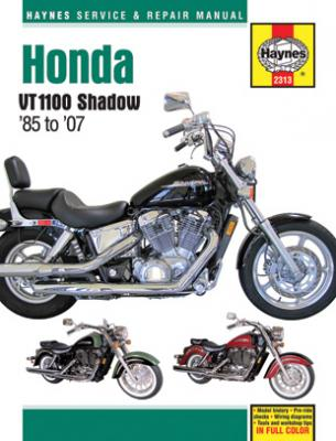 1985 - 2007 Honda Shadow VT1100 Haynes Repair Manual 1999 honda aero wiring diagram 